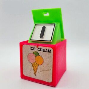 1972 Mattel Alphabet Pop Up Block Toy Plastic Vintage Letter Ice Cream Learn